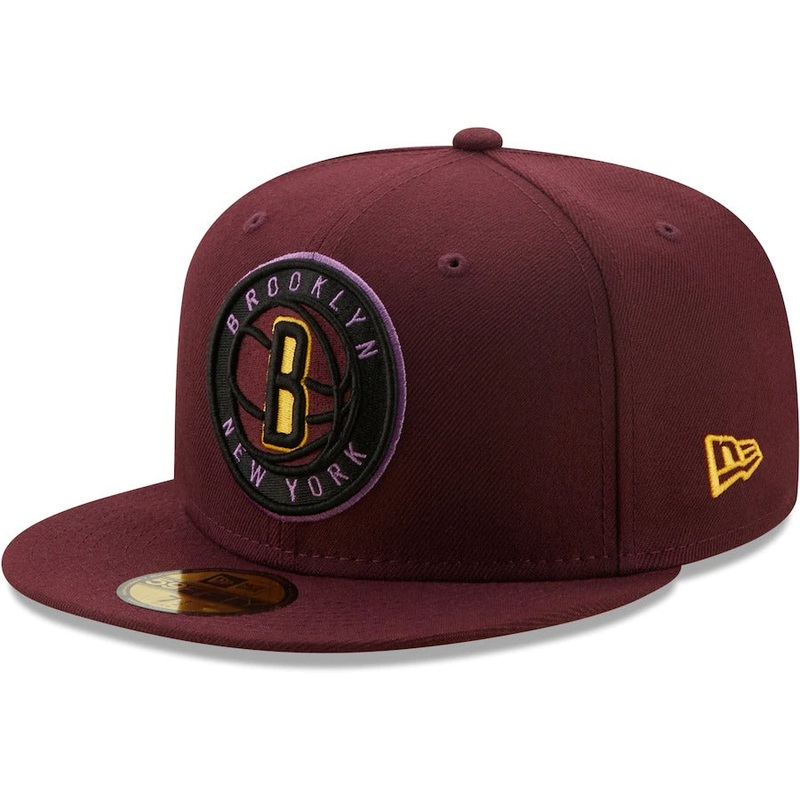 New Era Brooklyn Nets Maroon Color Pack 59FIFTY Fitted Hat