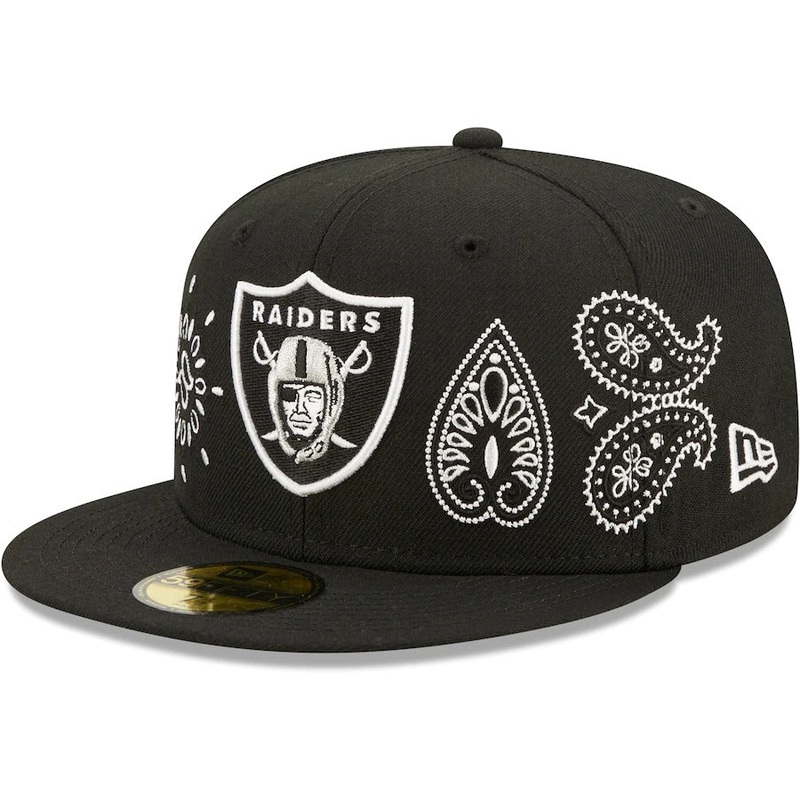 New Era Las Vegas Raiders Black Bandana 59FIFTY Fitted Hat