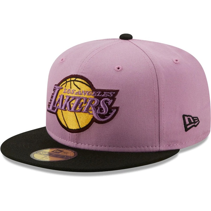 New Era Los Angeles Lakers Lavender/Black Color Pack 59FIFTY Fitted Hat