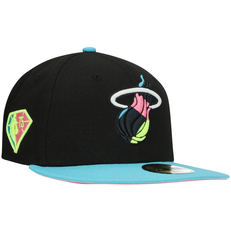 New Era Miami Heat Black/Teal Vice City 59FIFTY Fitted Hat
