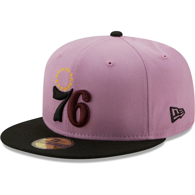 New Era Philadelphia 76ers Lavender/Black Color Pack 59FIFTY Fitted Hat