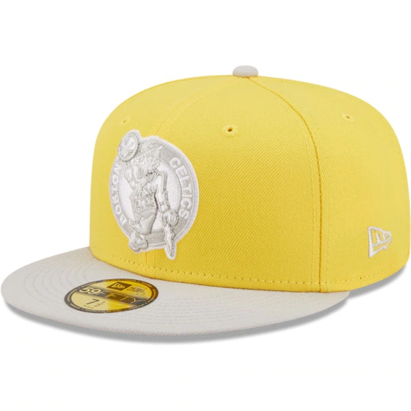 New Era  Boston Celtics Color Pack 59FIFTY Fitted Hat – Yellow/Gray