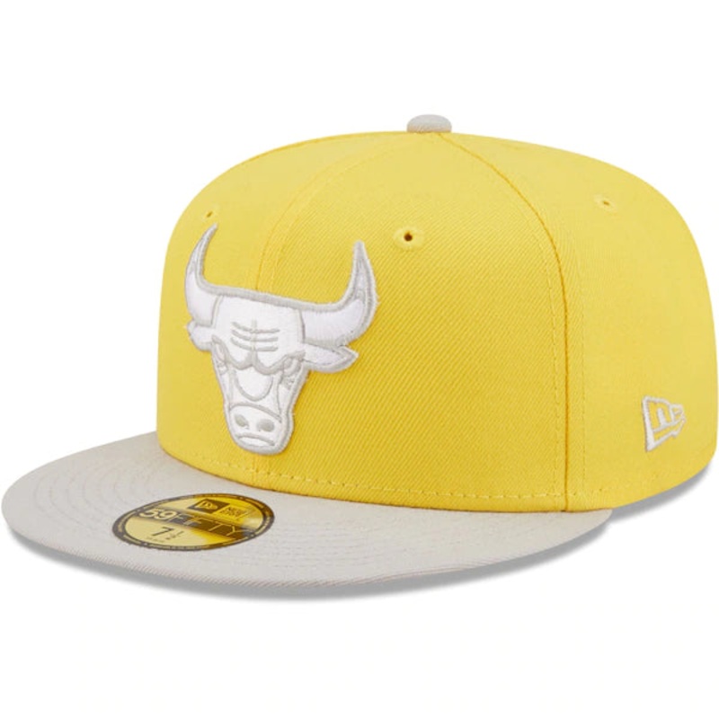 New Era  Chicago Bulls Color Pack 59FIFTY Fitted Hat – Yellow/Gray