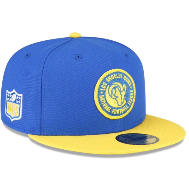 New Era Los Angeles Rams 2023 Sideline Team Patch 59FIFTY Fitted Hat