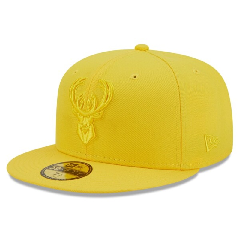 New Era Milwaukee Bucks Color Pack 59FIFTY Fitted Hat – Yellow