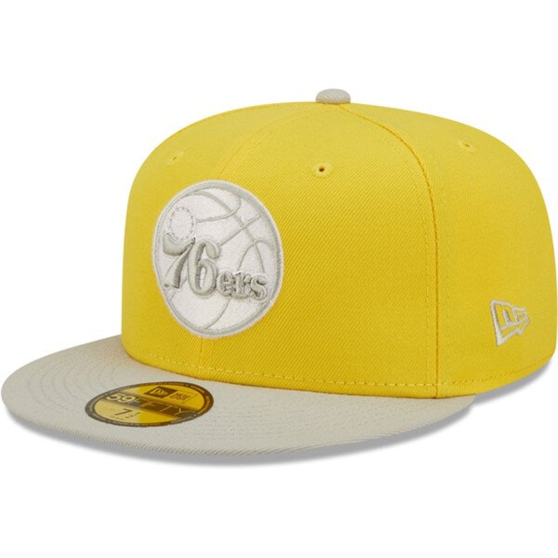 New Era Philadelphia 76ers Color Pack 59FIFTY Fitted Hat – Yellow/Gray
