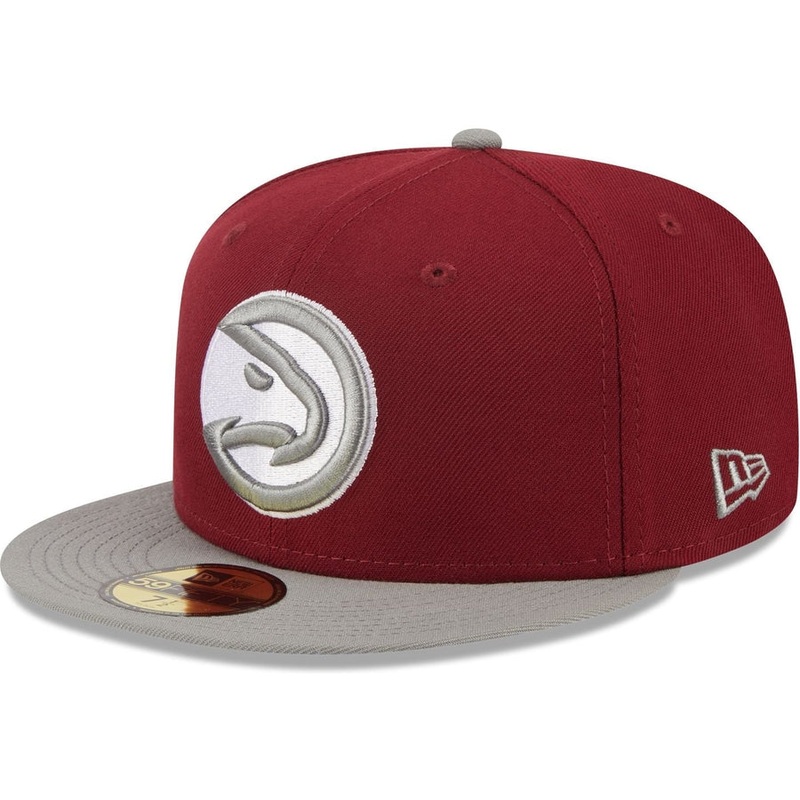 New Era Atlanta Hawks Colorpack Burgundy/Grey 2023 59FIFTY Fitted Hat