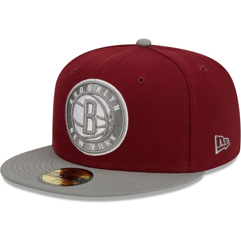 New Era Brooklyn Nets Colorpack Burgundy/Grey 2023 59FIFTY Fitted Hat