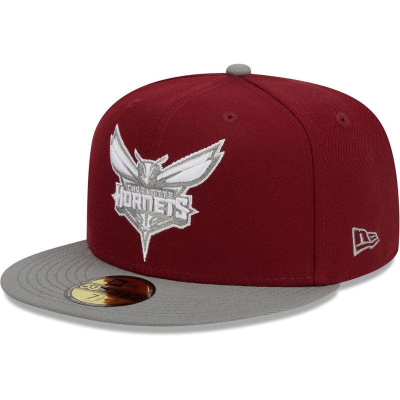 New Era Charlotte Hornets Colorpack Burgundy/Grey 2023 59FIFTY Fitted Hat