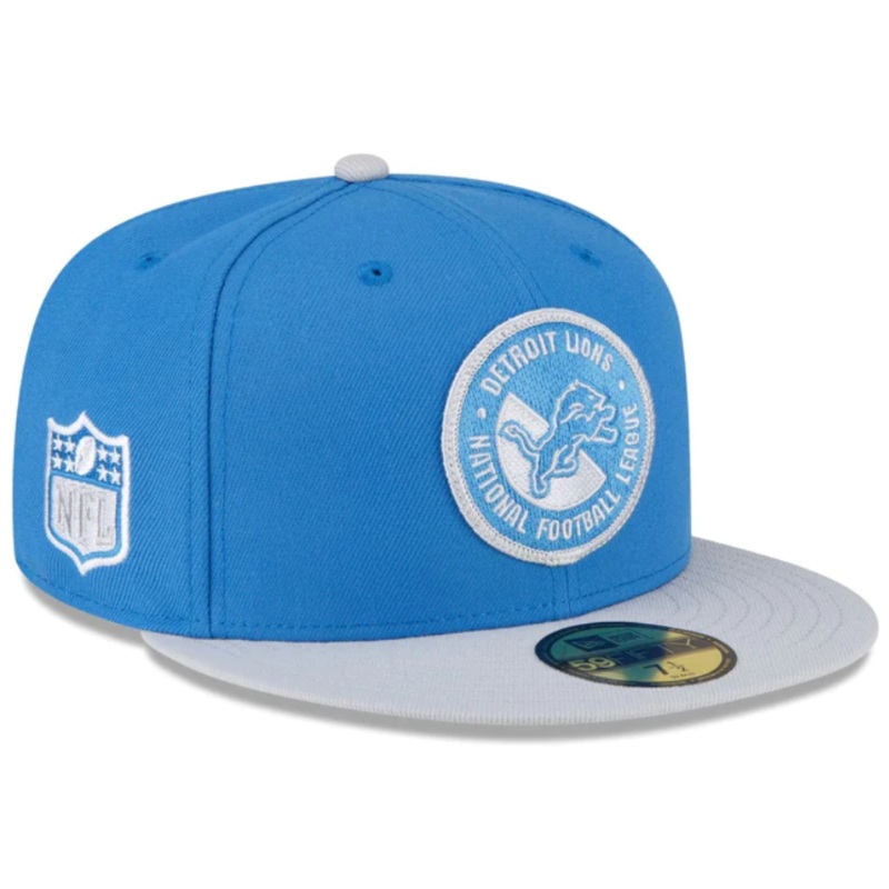 New Era Denver Detroit Lions 2023 Sideline Team Patch 59FIFTY Fitted Hat