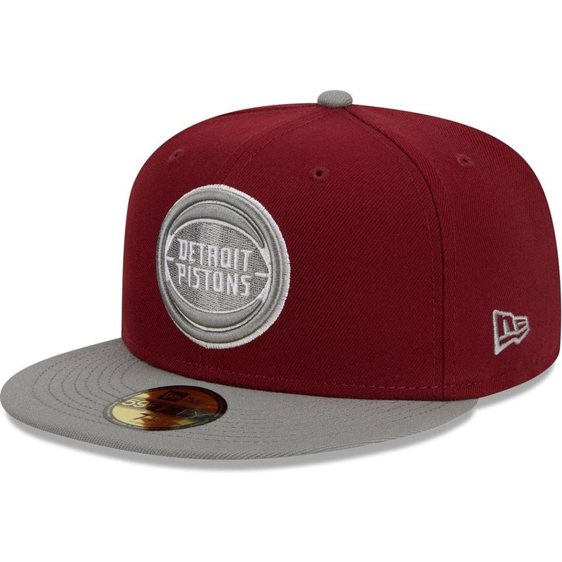 New Era Detroit Pistons Colorpack Burgundy/Grey 2023 59FIFTY Fitted Hat