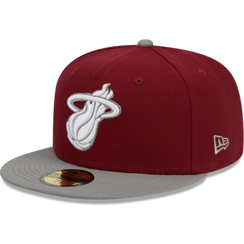 New Era Miami Heat Colorpack Burgundy/Grey 2023 59FIFTY Fitted Hat