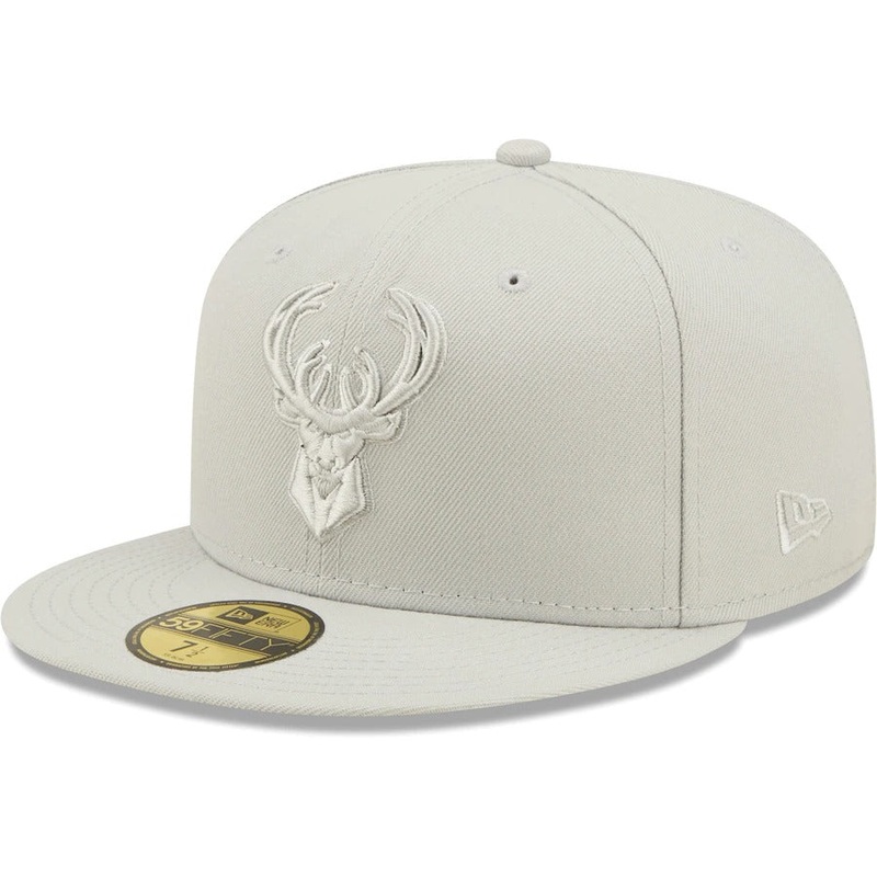 New Era Milwaukee Bucks Gray Logo Color Pack 59FIFTY Fitted Hat