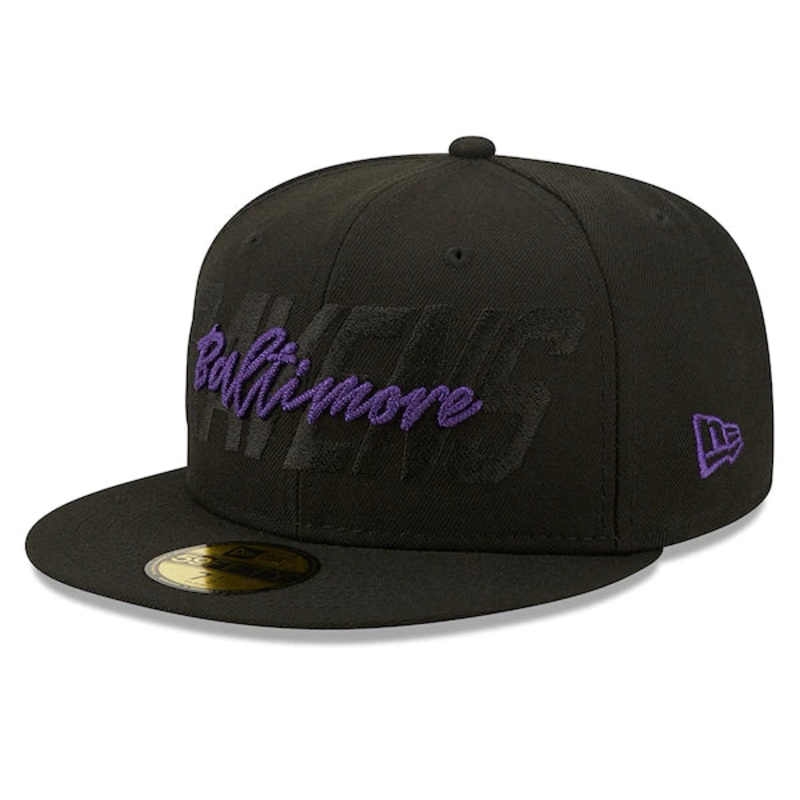 New Era Baltimore Ravens  Black 2022 NFL Draft 59FIFTY Fitted Hat