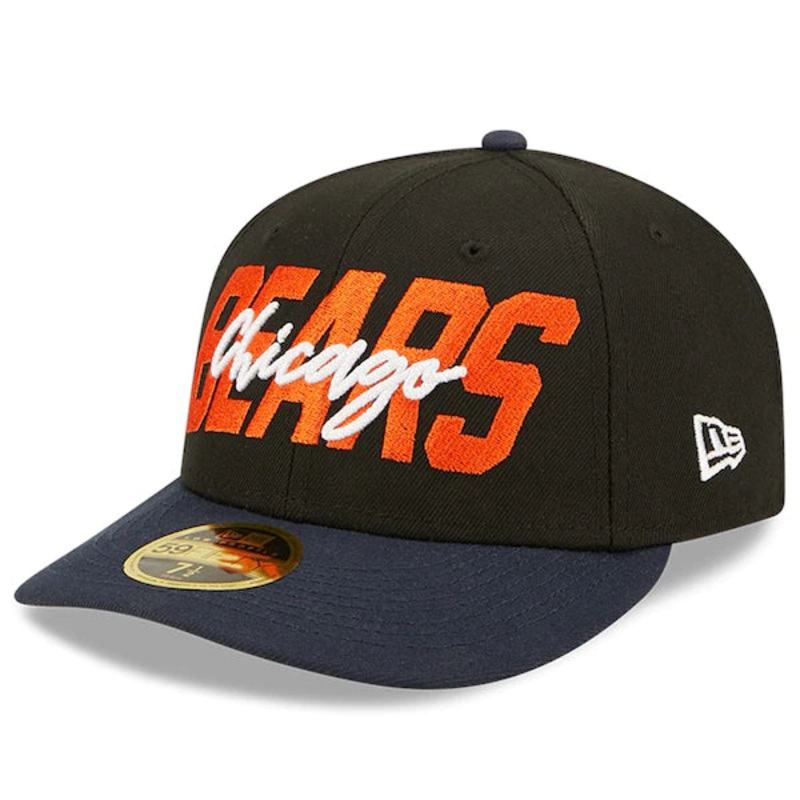 New Era Chicago Bears  Black/Navy 2022 NFL Draft Low Profile 59FIFTY Fitted Hat