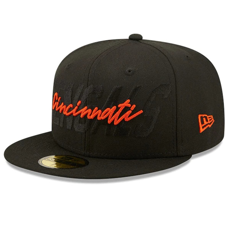 New Era Cincinnati Bengals  Black 2022 NFL Draft 59FIFTY Fitted Hat