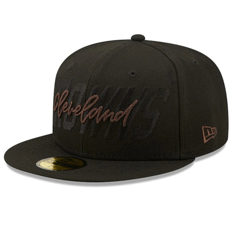 New Era Cleveland Browns  Black 2022 NFL Draft 59FIFTY Fitted Hat