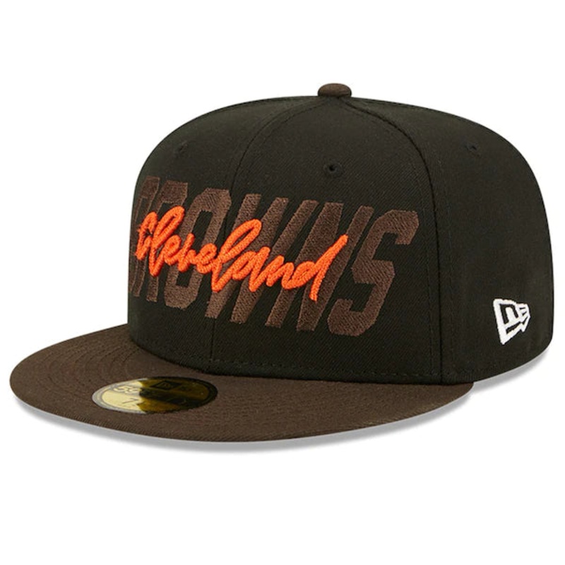 New Era Cleveland Browns  Black/Brown 2022 NFL Draft On Stage 59FIFTY Fitted Hat