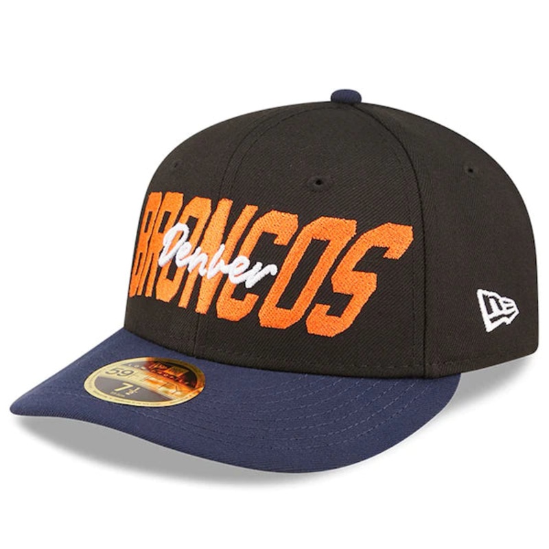 New Era Denver Broncos  Black/Navy 2022 NFL Draft Low Profile 59FIFTY Fitted Hat