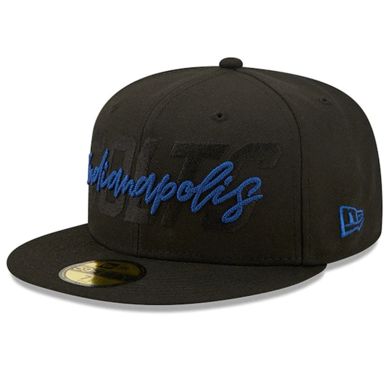 New Era Indianapolis Colts  Black 2022 NFL Draft 59FIFTY Fitted Hat