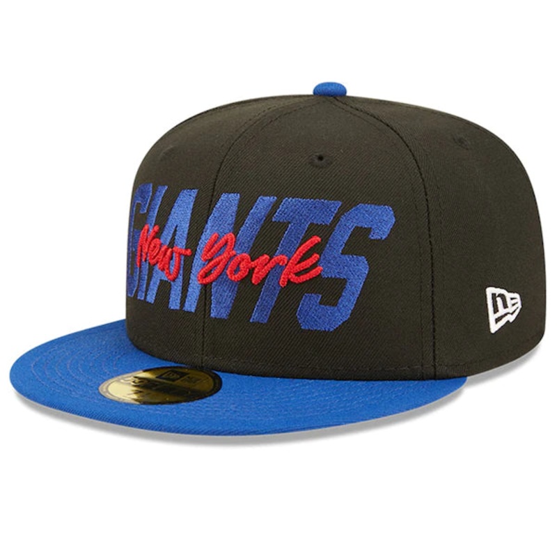 New Era New York Giants  Black/Royal 2022 NFL Draft On Stage 59FIFTY Fitted Hat