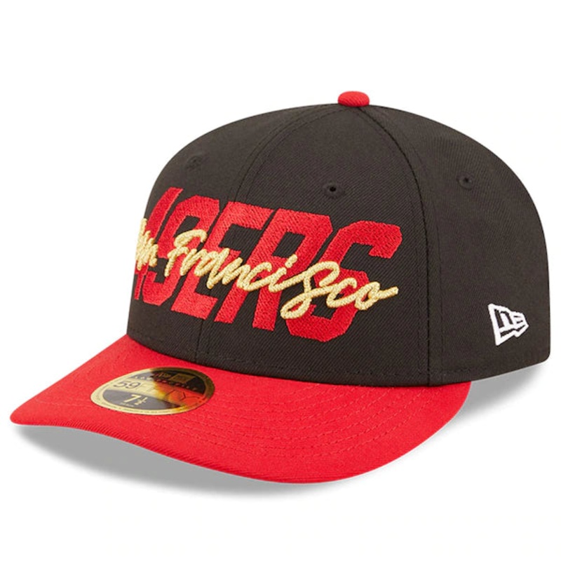 New Era San Francisco 49ers  Black/Scarlet 2022 NFL Draft Low Profile 59FIFTY Fitted Hat