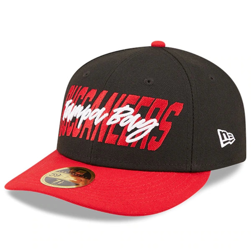 New Era Tampa Bay Buccaneers  Black/Red 2022 NFL Draft Low Profile 59FIFTY Fitted Hat