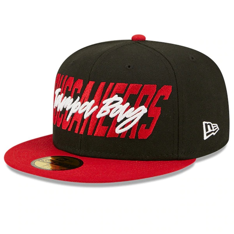 New Era Tampa Bay Buccaneers  Black/Red 2022 NFL Draft On Stage 59FIFTY Fitted Hat
