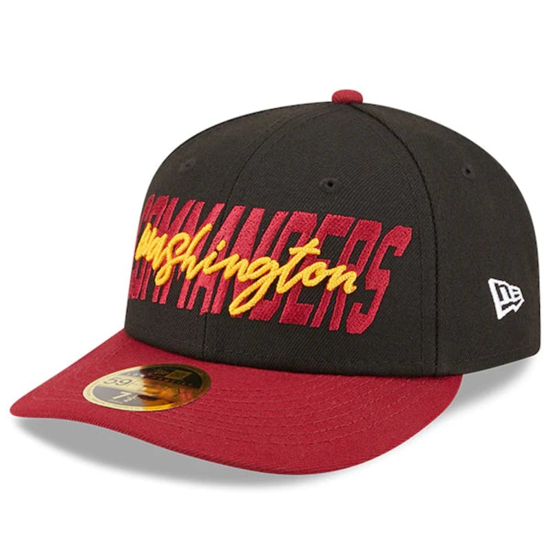 New Era Washington Commanders  Black/Burgundy 2022 NFL Draft Low Profile 59FIFTY Fitted Hat