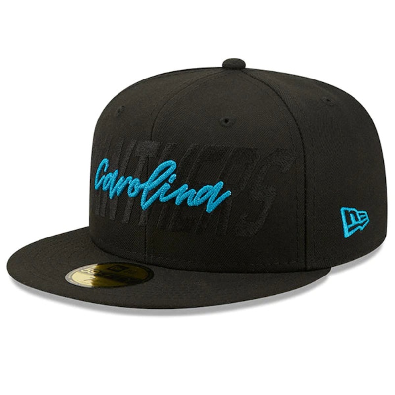 New Era Carolina Panthers Black 2022 NFL Draft 59FIFTY Fitted Hat