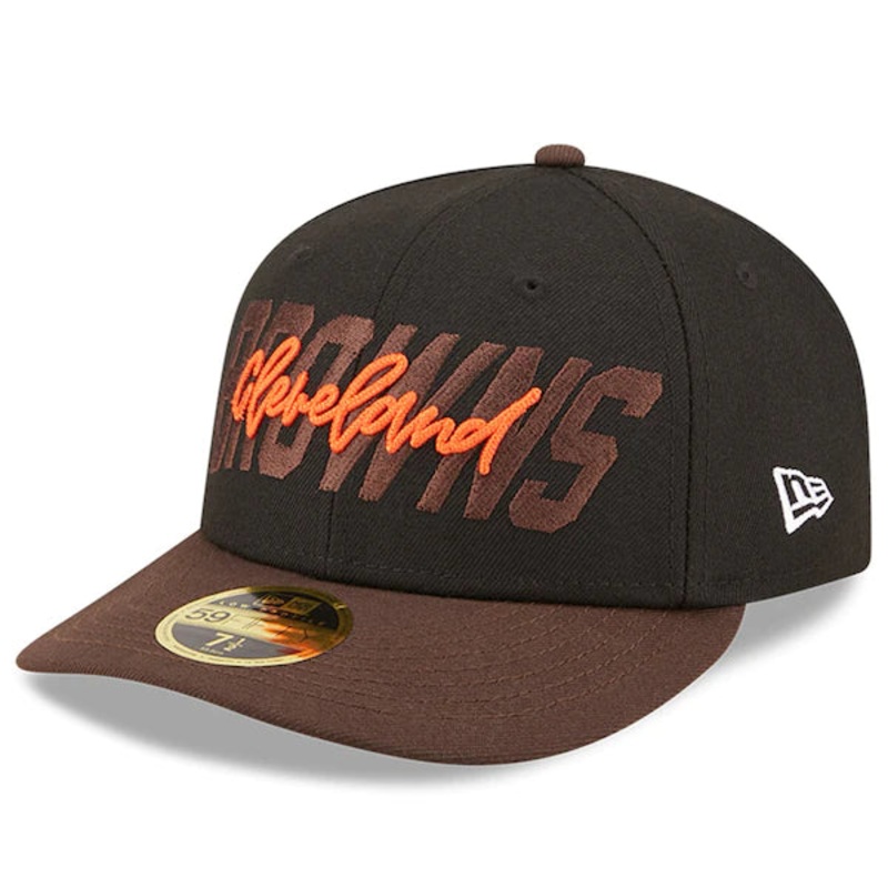 New Era Cleveland Browns  Black/Brown 2022 NFL Draft Low Profile 59FIFTY Fitted Hat
