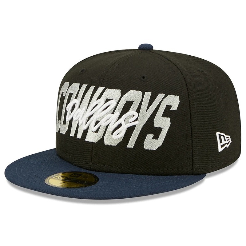 New Era Dallas Cowboys Black/Navy 2022 NFL Draft On Stage 59FIFTY Fitted Hat