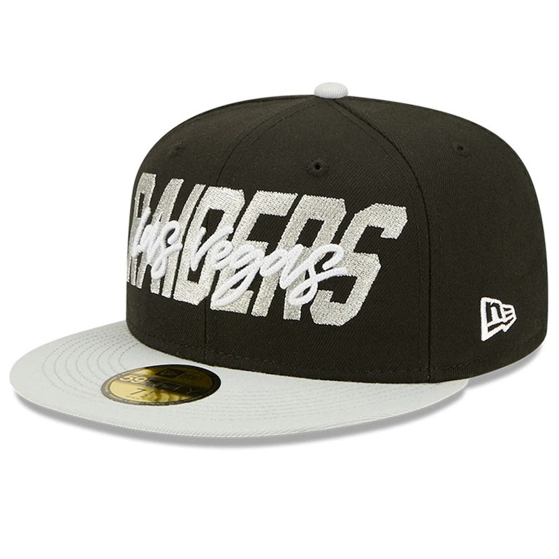New Era Las Vegas Raiders Black/Gray 2022 NFL Draft On Stage 59FIFTY Fitted Hat