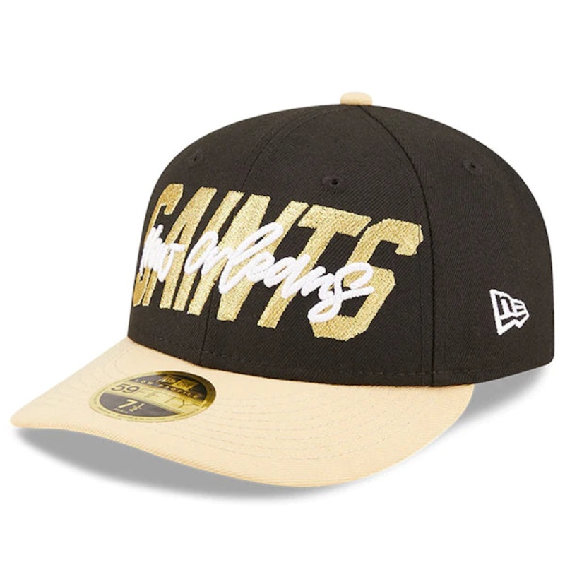 New Era New Orleans Saints  Black/Gold 2022 NFL Draft Low Profile 59FIFTY Fitted Hat