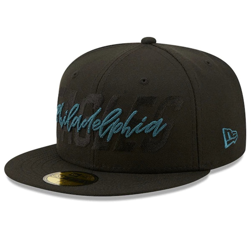 New Era Philadelphia Eagles  Black 2022 NFL Draft 59FIFTY Fitted Hat
