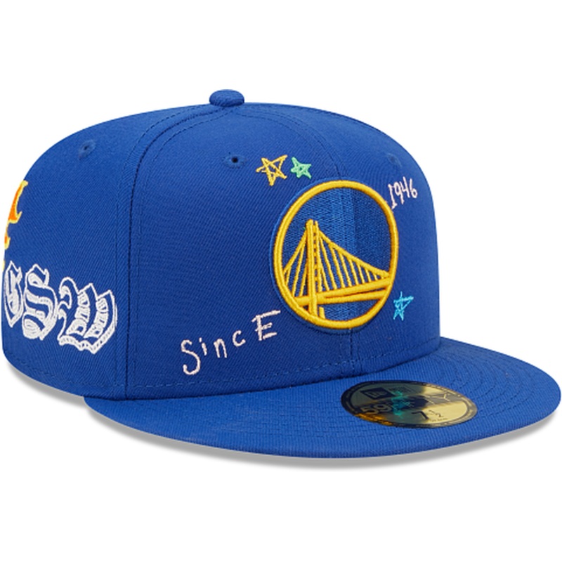 New Era  Golden State Warriors Scribble Collection 2022 59FIFTY Fitted Hat