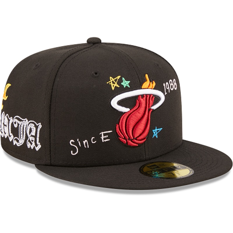 New Era  Miami Heat Scribble Collection 2022 59FIFTY Fitted Hat