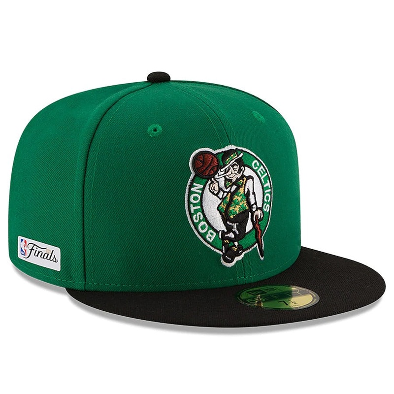 New Era Boston Celtics Kelly Green/Black 2022 NBA Finals Side Patch 59FIFTY Fitted Hat