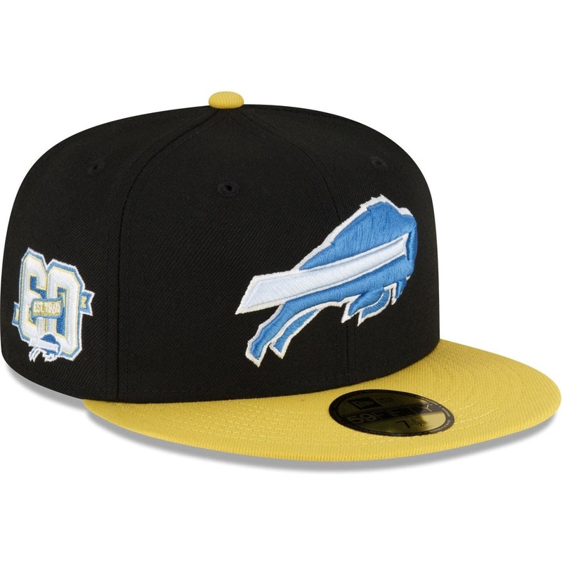 New Era Buffalo Bills Chartreuse Visor 2023 59FIFTY Fitted Hat