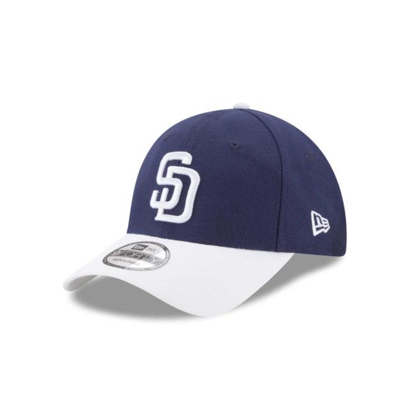 San Diego Padres New Era MLB 9Forty 940 The League Adjustable Cap Hat Navy Crown White Visor White Logo