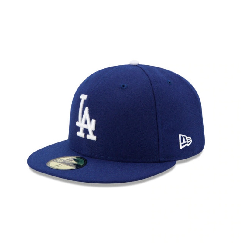 (Youth) Los Angeles Dodgers New Era MLB 59FIFTY 5950 Fitted Cap Hat Royal Blue Crown/Visor White Logo