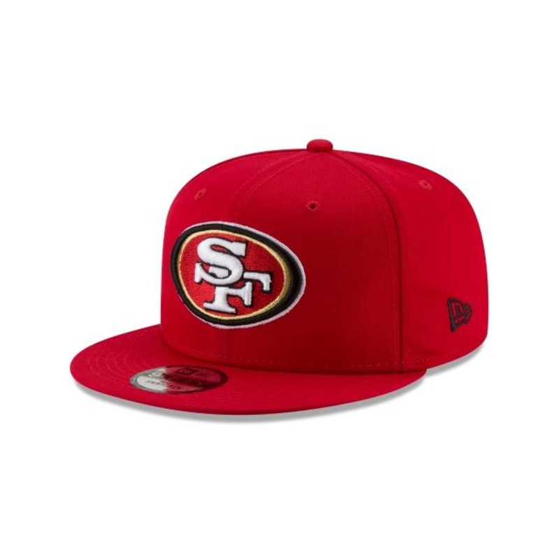 San Francisco 49ers New Era NFL 9Fifty 950 Snapback Cap Hat Red Crown/Visor Team Color Logo