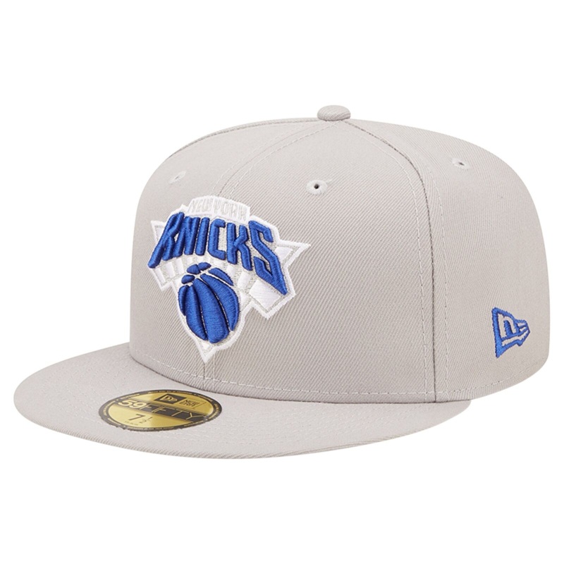 New Era Gray New York Knicks Team Color Pop 59FIFTY Fitted Hat