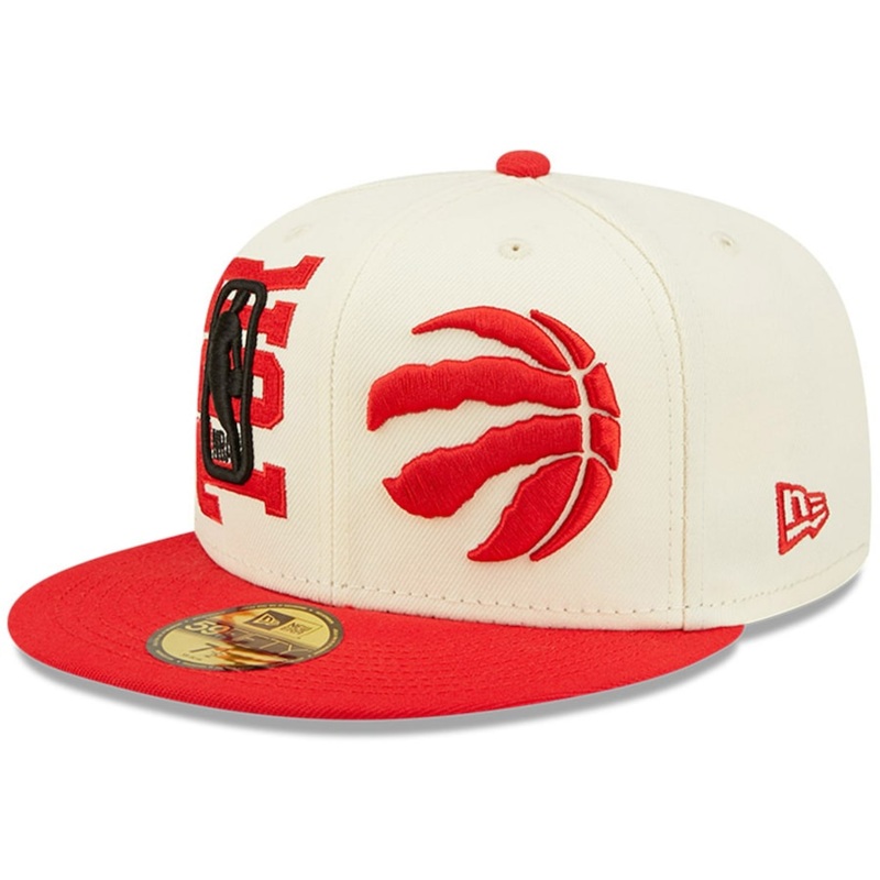 New Era Toronto Raptors Cream/Red 2022 NBA Draft 59FIFTY Fitted Hat