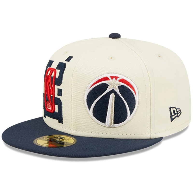 New Era Washington Wizards Cream/Navy 2022 NBA Draft 59FIFTY Fitted Hat