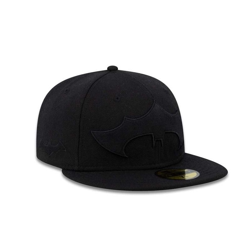Batzarro New Era 59FIFTY 5950 Fitted Cap Hat Black Crown/Visor Black Logo