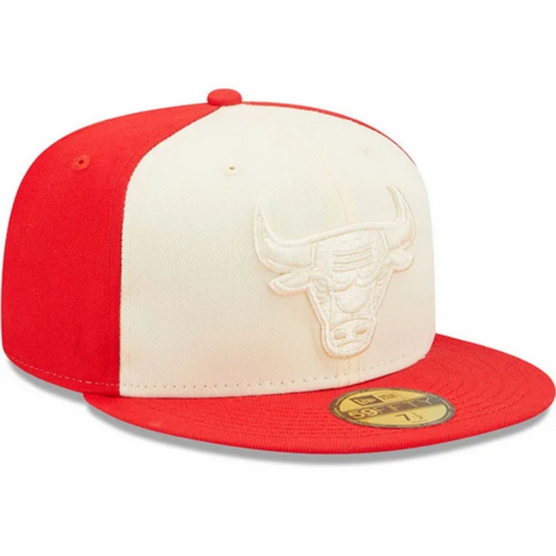 New Era Chicago Bulls Mens Red Tonal 2 Tone 59FIFTY Fitted Hat