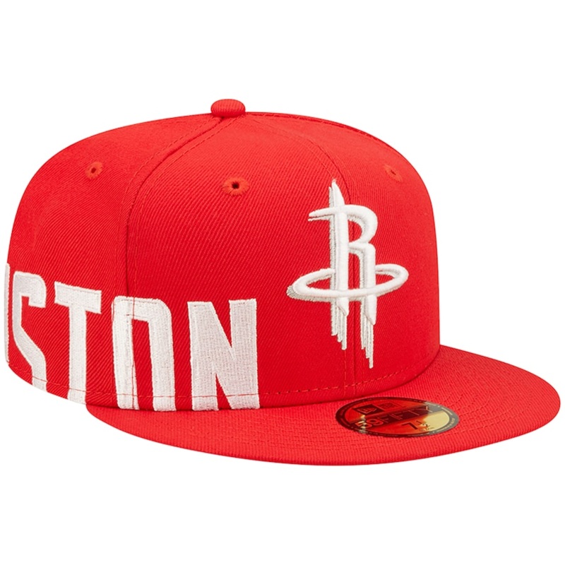 New Era Houston Rockets Red Side Split 59FIFTY Fitted Hat
