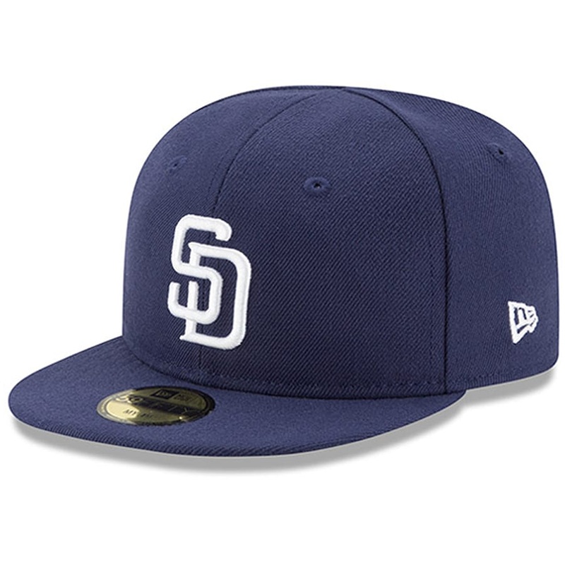 (Infant) San Diego Padres New Era MLB 59FIFTY 5950 Fitted Cap Hat Navy Crown/Visor White Logo (My 1st First)