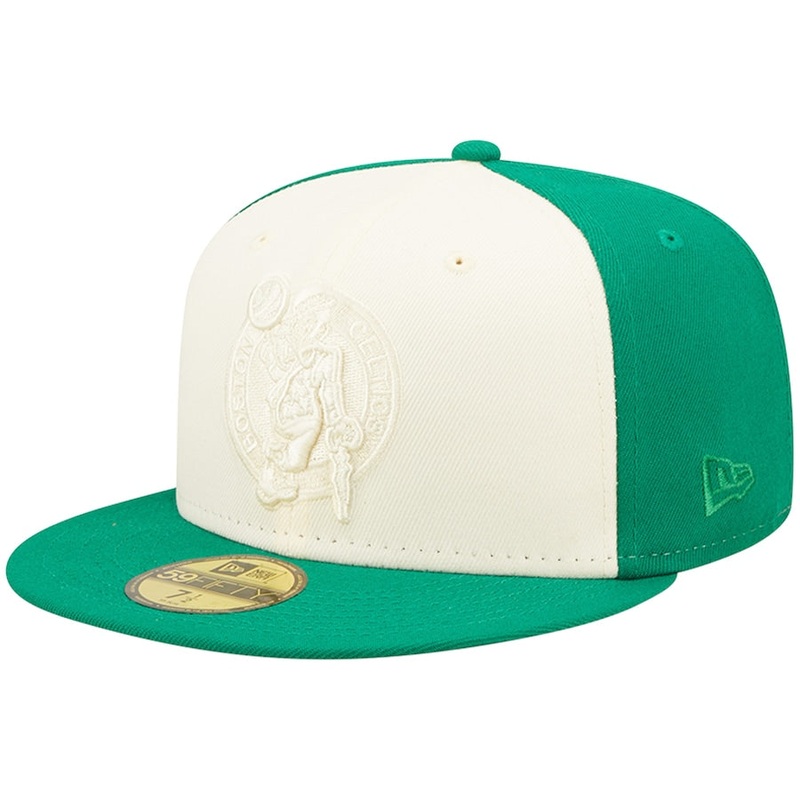 New Era Boston Celtics Cream/Kelly Green Cork Two-Tone 59FIFTY Fitted Hat
